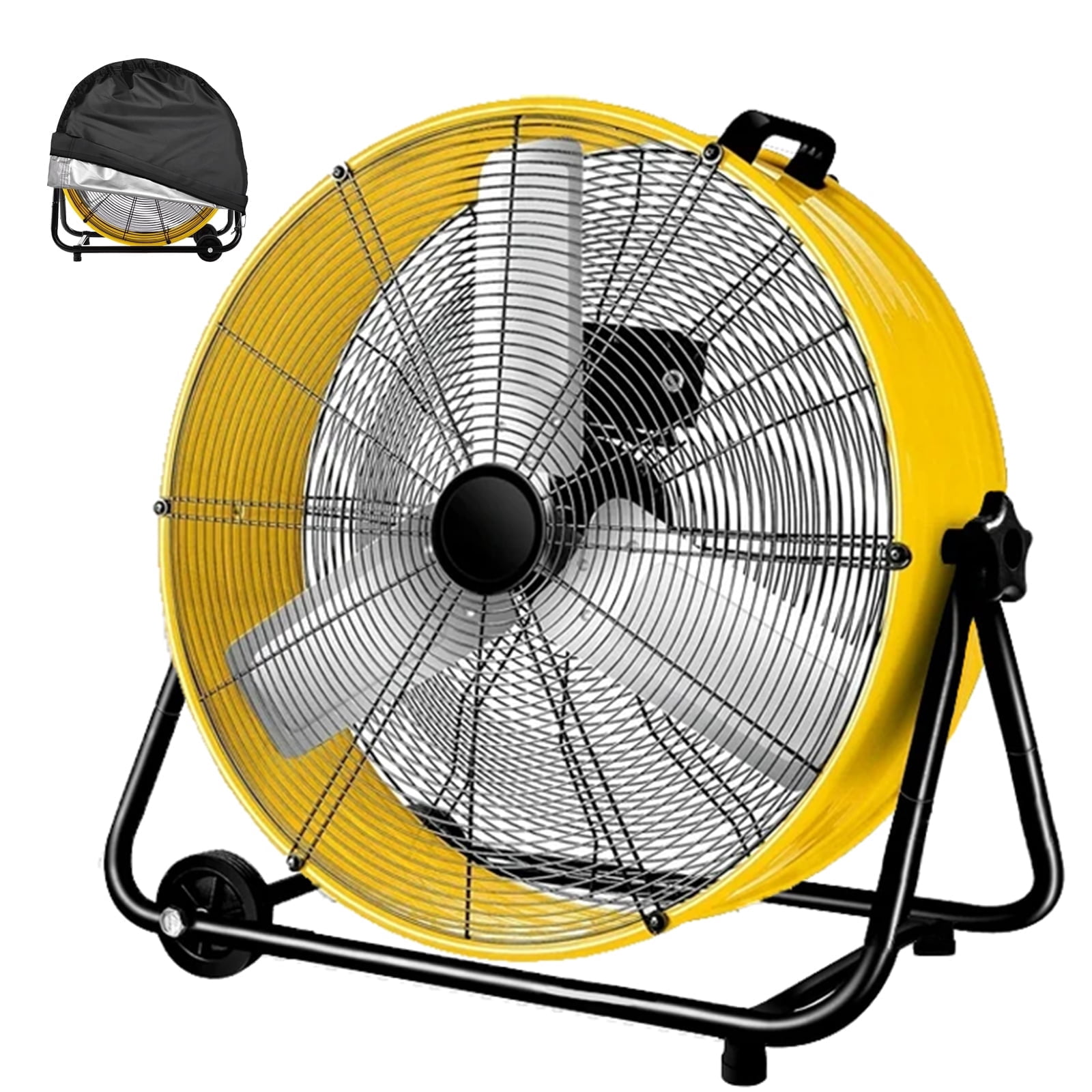 24 Inch Industrial Drum Fan, 3 Speed, 8100 CFM, High Velocity, For ...