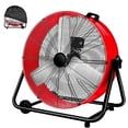 thumbnail image 1 of Industrial Fan 24 Inch Heavy Duty Drum 3 Speed 8100 CFM Air Circulation High Velocity Fan For Warehouse, Workshop, Factory, Commercial, Residential and Greenhouse Red, 1 of 9