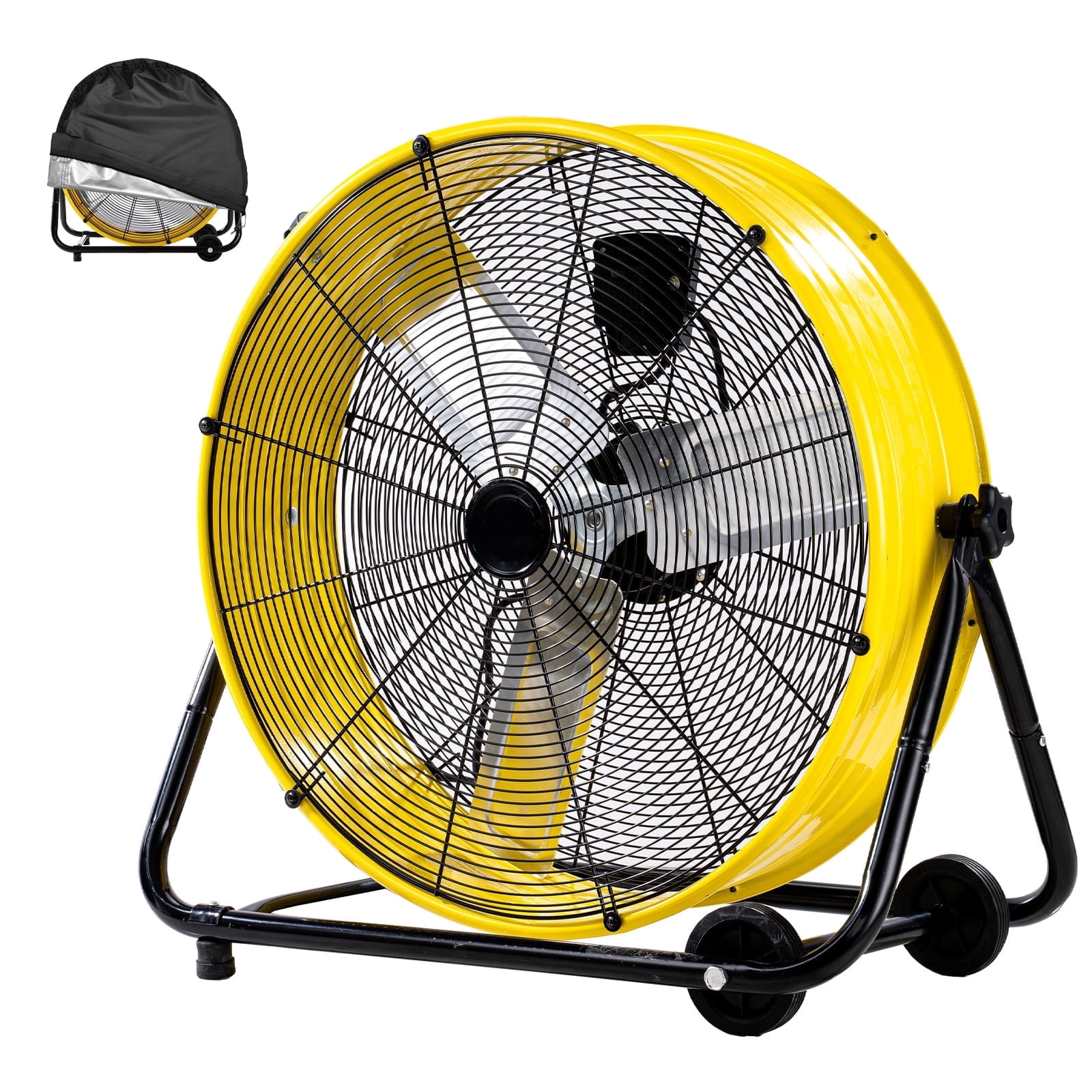 24 Inch Industrial Drum Fan, 3 Speed, 8100 CFM, High Velocity, For ...