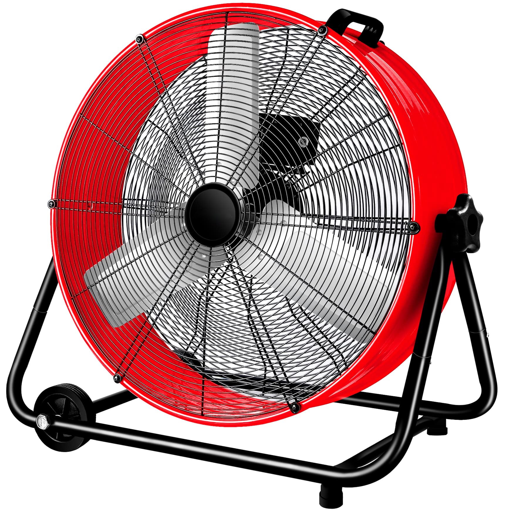 Industrial Fan 24 Inch Heavy Duty Drum 3 Speed 8100 CFM Air Circulation High Velocity Fan For Warehouse Workshop Factory Commercial Residential