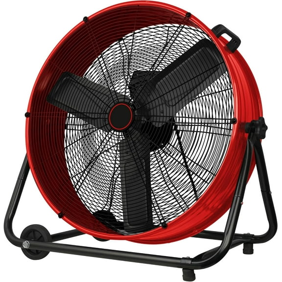 Industrial Fan,Floor Fan with 3 Speeds,360° Tilt Head,Metal Housing,24 Inch Drum Fan,Adjustable 4800-8800 CFM for Industrial/Commercial Space/Garage/Gym