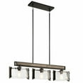 thumbnail image 1 of Industrial Farmhouse 3-Light Chandelier in Olde Bronze Finish with Piastra Glass Shades 7.75 inches W X 41.75 inches H Bailey Street Home, 1 of 5