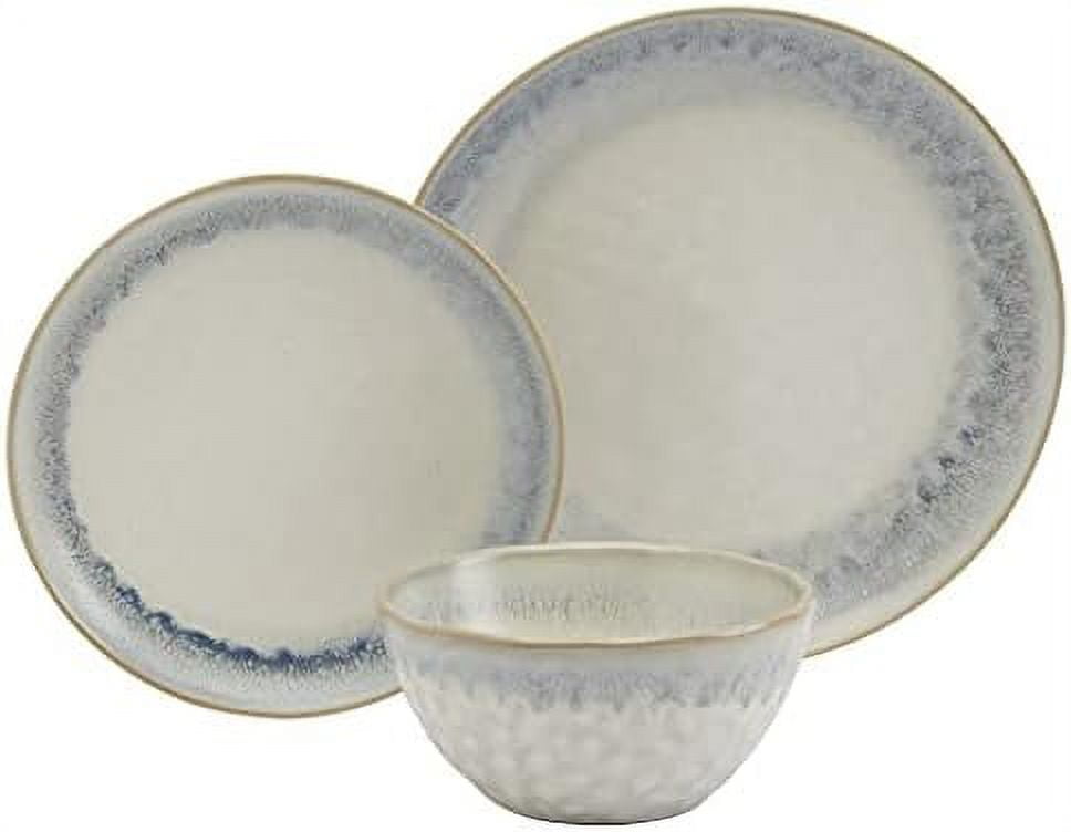 Industrial Farmhouse Dinnerware Stoneware Dishes Service for 4 Dinner