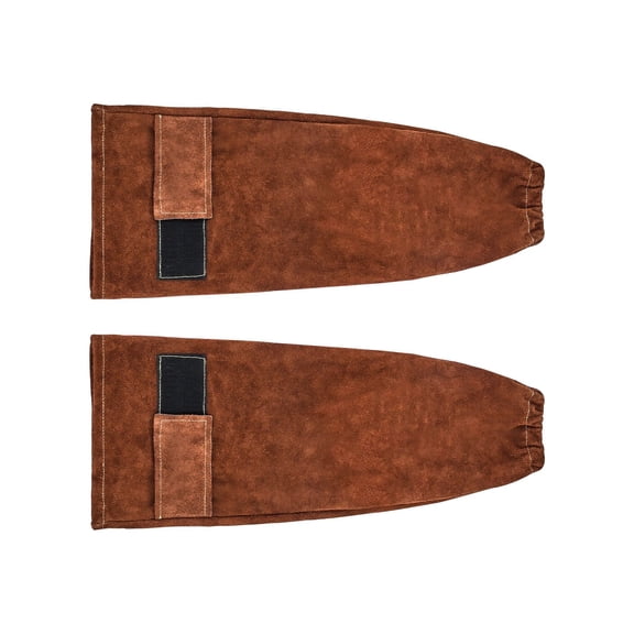 Industrial Flame Resistant Work Sleeves, Heavy Duty Cowhide Leather for Welding, Grinding&Molten Metal Protection