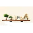 thumbnail image 1 of Floating Shelves Wall Shelf - Floating Shelves Wood Wall Mounted, Hanging Shelves, Floating Shelves Rustic, with Pipe Hardware Brackets - 1.5" X 7.5'' (Special Walnut, 36''), 1 of 4