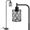 thumbnail image 1 of Industrial Floor Lamp with Metal Shade, Black Farmhouse Floor Lamp Including 6W 2700K Edison Bulb, Standing Lamp for Living Room, Tall Pole Lamp for Bedroom, Office, Black, 67", No Dimmer, 1 of 14