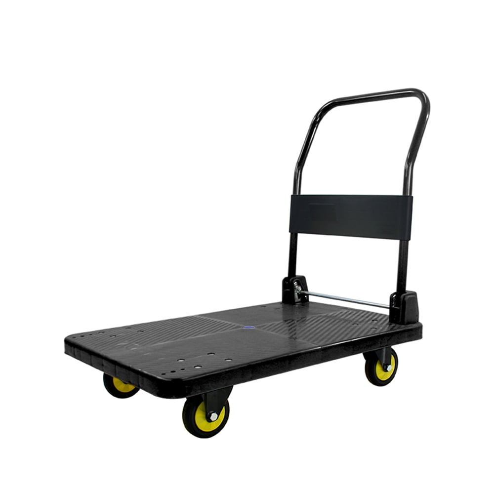 Industrial Folding Push Hand Truck on Wheels, Rolling Platform Cart