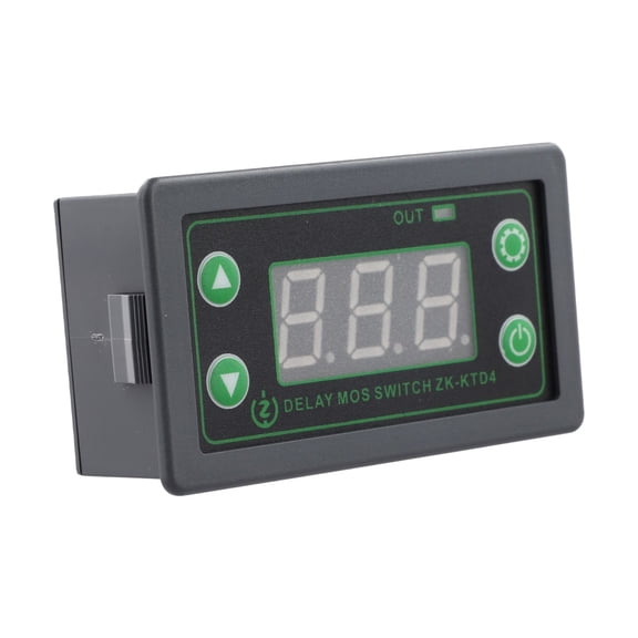 Industrial For Time Delay Relay Module 5-30V Switch Trigger Cycle Timer For Solenoid Valve Motor LED Control Dual MOS 15A 400W Gray Green
