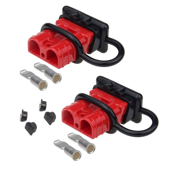 Industrial Forklift Power Plug 50A 600V Quick Install Design Plastic Housing Copper Silver Contacts For Logistics