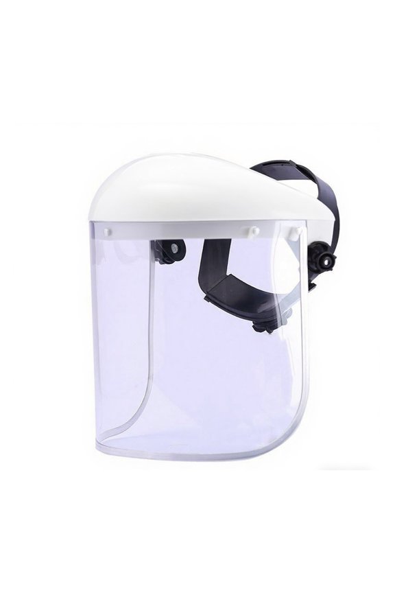 Industrial Full Coverage Safety Mask Anti Splash Designs Light Weight Face Shield Adjustable Head Straps