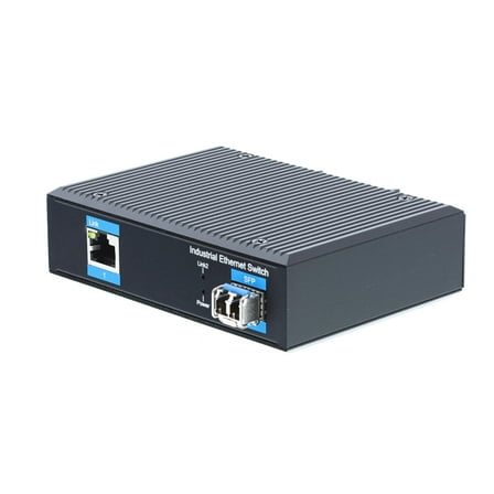 Industrial Gigabit Fiber Media Converter - 1000Base-LX, LC Singlemode, 20km, 1310nm, 1 Port