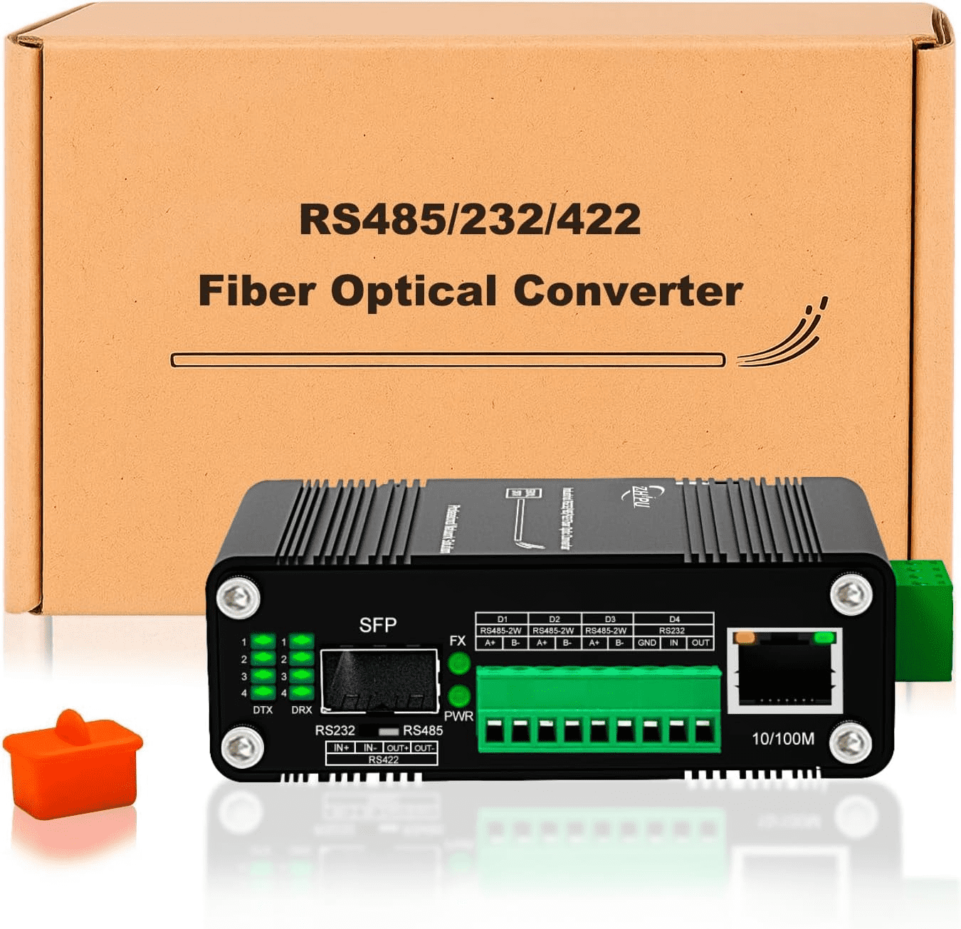 Industrial Gigabit Passive PoE Injector Hardened POE Adapter with 12-24V DC Input 24V PoE Output 35mm DIN- Rail