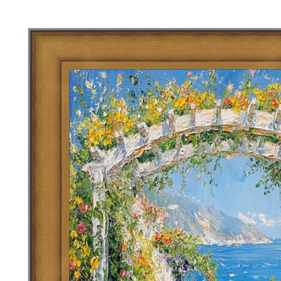 Industrial Gold Metal Slope Picture Frame 30x36 frame