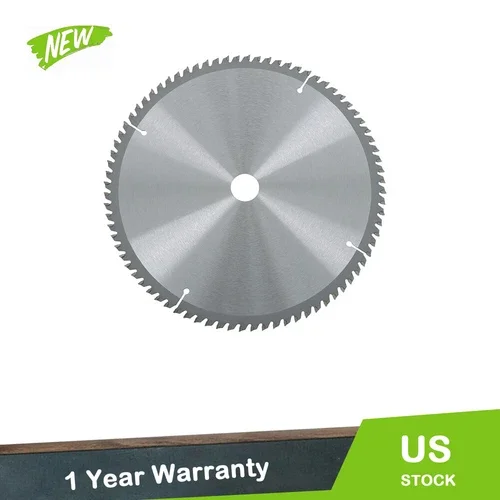Industrial-Grade 10"25.44Mm80T Saw Blade With Carbide Teeth, Silver Coating