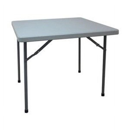 Industrial Grade 13V431 Table, Square, Blow Molded, 36x36, Gray