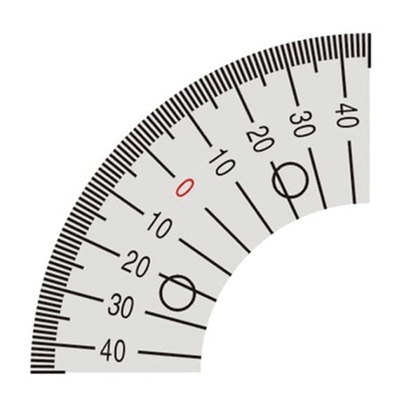 Industrial Grade 45 Degree ArcShape Gauge 45-0-45 Angles Ruler with Clear Scale Woodworking Tool for Carpenter