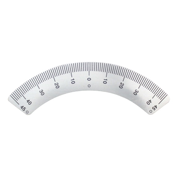 Industrial Grade 45 Degree ArcShape Gauge 45-0-45 Angles Ruler with Clear Scale Woodworking Tool for Carpenter
