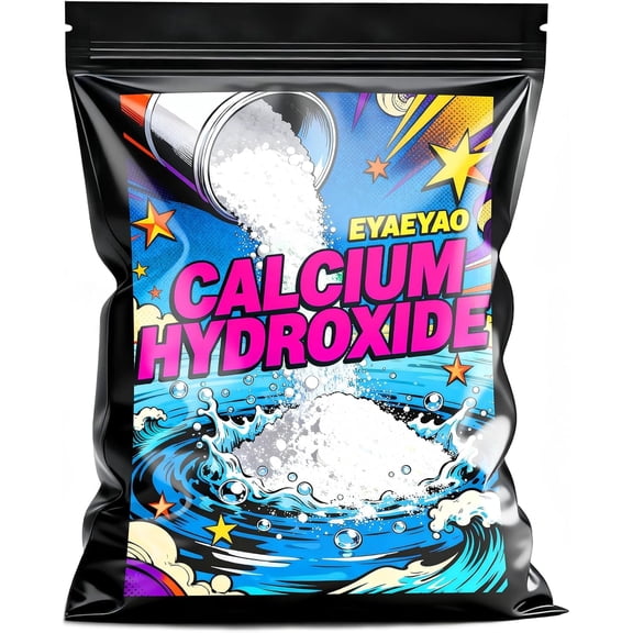 Industrial Grade Calcium Hydroxide Slaked Lime Powder (Ca(OH) 2) - High Purity for Water Treatment, pH Adjustment, Construction & Soil Stabilization - 2 lbs Bag for Lab & DIY Use