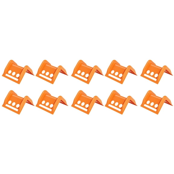 Industrial-Grade Edge & Corner Protectors (Set of 10), Strapping Guards for Pallets, Crates & Shipments, Orange PP , Tool-Free Installââ