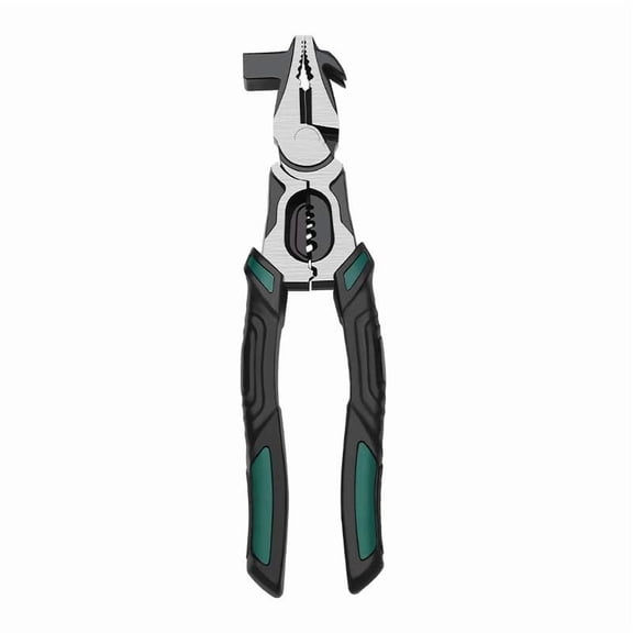 Industrial-Grade Flat Nose Electrician Pliers with Nail Puller, Labor-Saving Wire Cutter Multifunction Hand Tool for Electrical Work & DIY