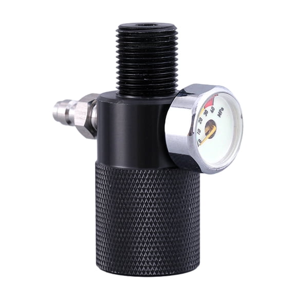 Industrial Grade Inflator Adapter 40MPa with Male Head & Night Glow Pressure Gauge Quick Connect for Fast Inflation
