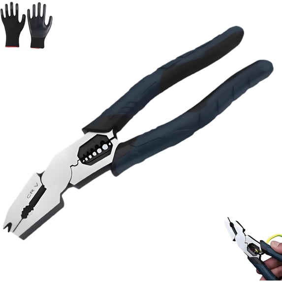 Industrial-Grade Multi-Function Cutting Pliers, 9-In-1 Compound Pliers, Heavy Duty Steel Wire Cutter & Nail Puller, Easy To Use, Compound Leverage Hand Tool For Home Repair