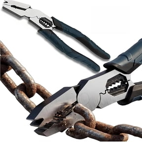 Industrial-Grade Multi-function Cutting Pliers, 9-in-1 Heavy-Duty Compound Action Wire Cutters,Heavy-Duty MultiFunctional Plier Nail Puller/Wire Cutter/Stripper/Crimper for Electricians and Homes (Q)