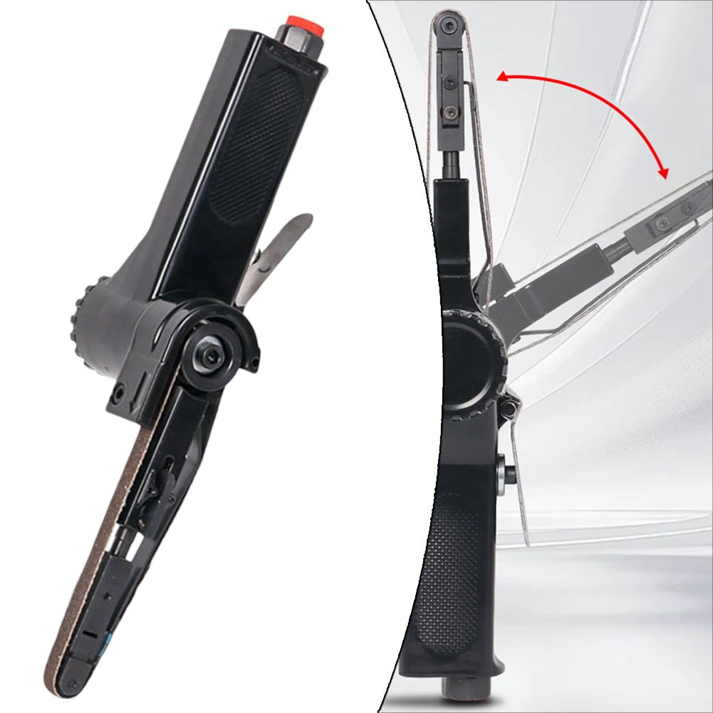 AIR Belt Sander Stainless Steel Grinding Hand Tool With Sandpaper 360° Rotation For POLISHING Metal Products
