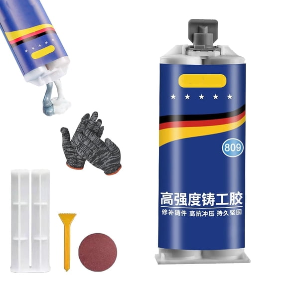 Industrial Grade Stainless Steel Casting AB Rubber, Strong Casters Glue, Metal Repair Glues, Casting Repair Glue, High Temperature Resistant Welding for Metal,Plastic, Ceramic, Wood