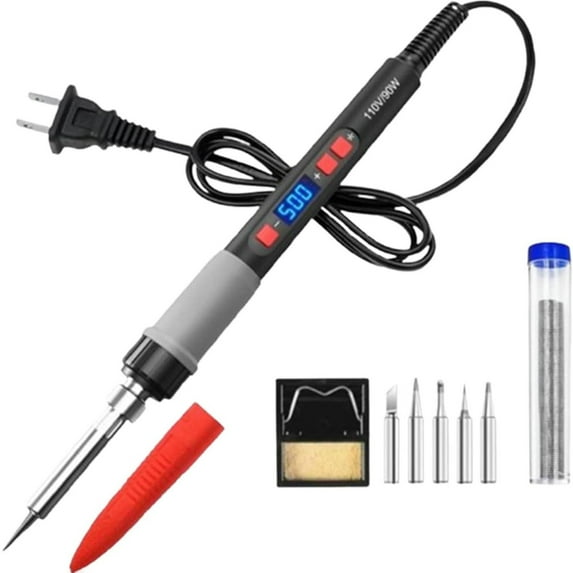 Industrial Grade Welding Pen Repair Tool Set 90W Soldering Kit Cutting And Descaling Welder Machine Adjustable Temperature Digital Display With 5 Soldering Tips