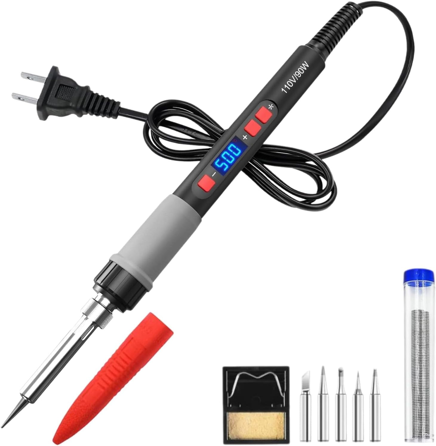 Fer à Souder 90W Réglable 180-500°C - Kit 3 En 1 Avec Écran LED Pour Soudure Précise