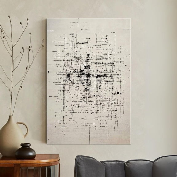 Industrial Grid Line Poster, Unframed Paper Poster 8x10in