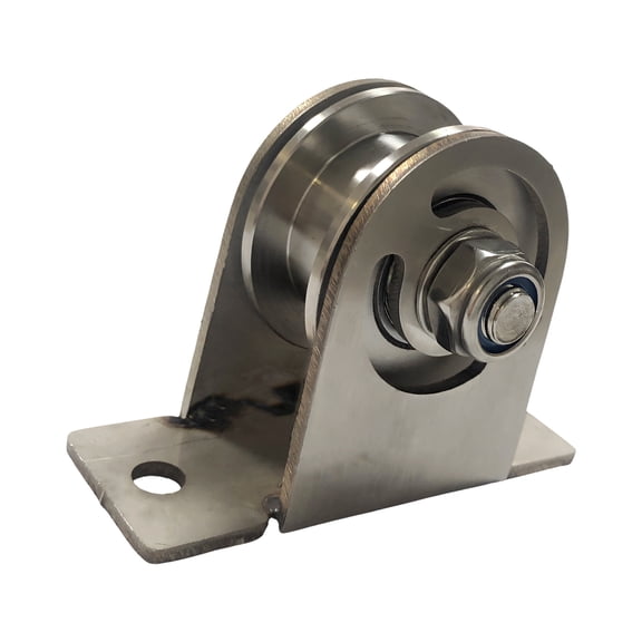 Industrial Grooves Pulley Stainless Steel Construction Cable Fixed Pulley Block With Low Friction Bearing