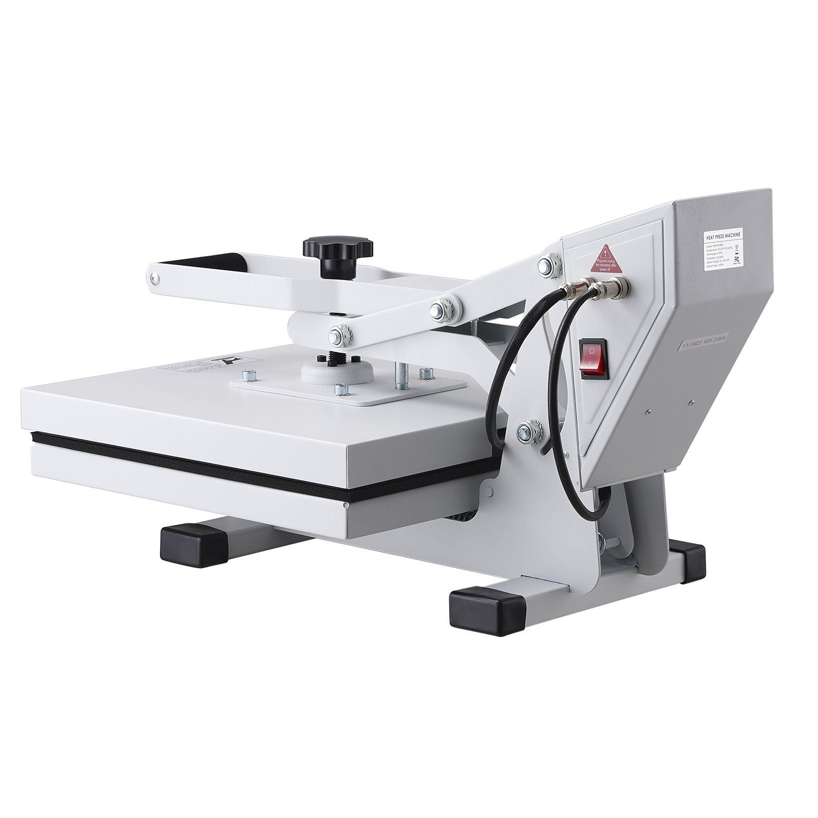 Industrial Heat Press 15x15 for T-Shirts - Digital Sublimation Printer, Fast Heating, High Pressure for Heat Transfer Vinyl, Easy to Use (White)