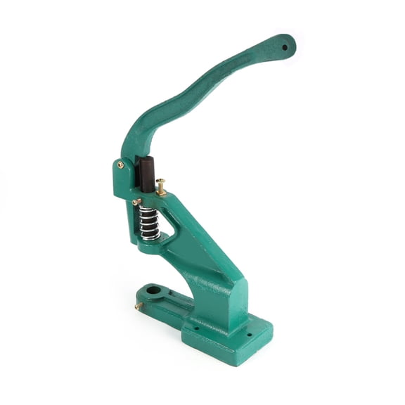Industrial Heavy Duty Grommet Press Machine Hand Tool with 3 Die Cast Sets (1/4 Inch / 6 mm, 3/8 Inch / 10 mm, 1/2 Inch / 12 mm) and Long Handle Grip for Banners and Signs