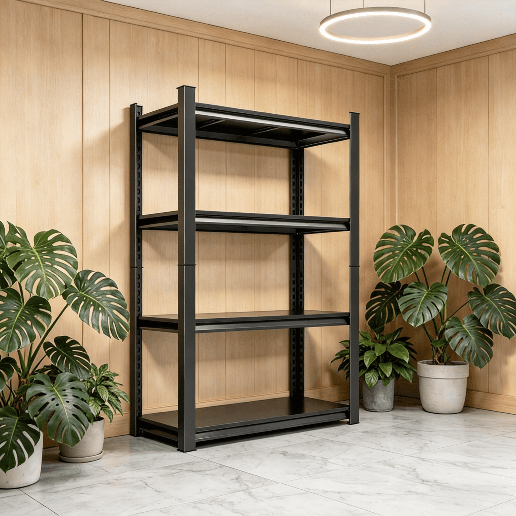 Industrial Heavy Duty Shelving Unit, 4 Tier Metal Storage Rack with