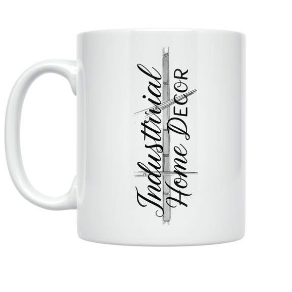 Industrial Home Decor Vertical Script - Modern Decor Enthusiast - 11 oz Ceramic Coffee Mug
