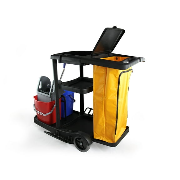 Industrial Housekeeping Janitorial Service cart with Vinyl Bag AF08180C