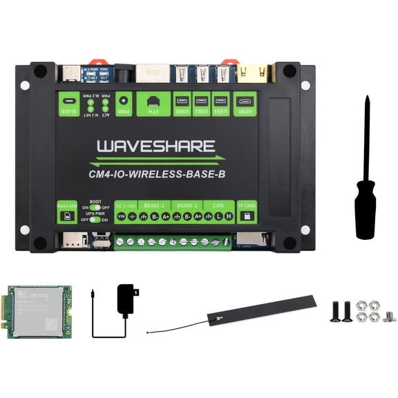 Industrial IoT 5G/4G Wireless Expansion Module Designed for Compute Module 4, with UPS Module, Onboard M.2 Slot, with 4G Module