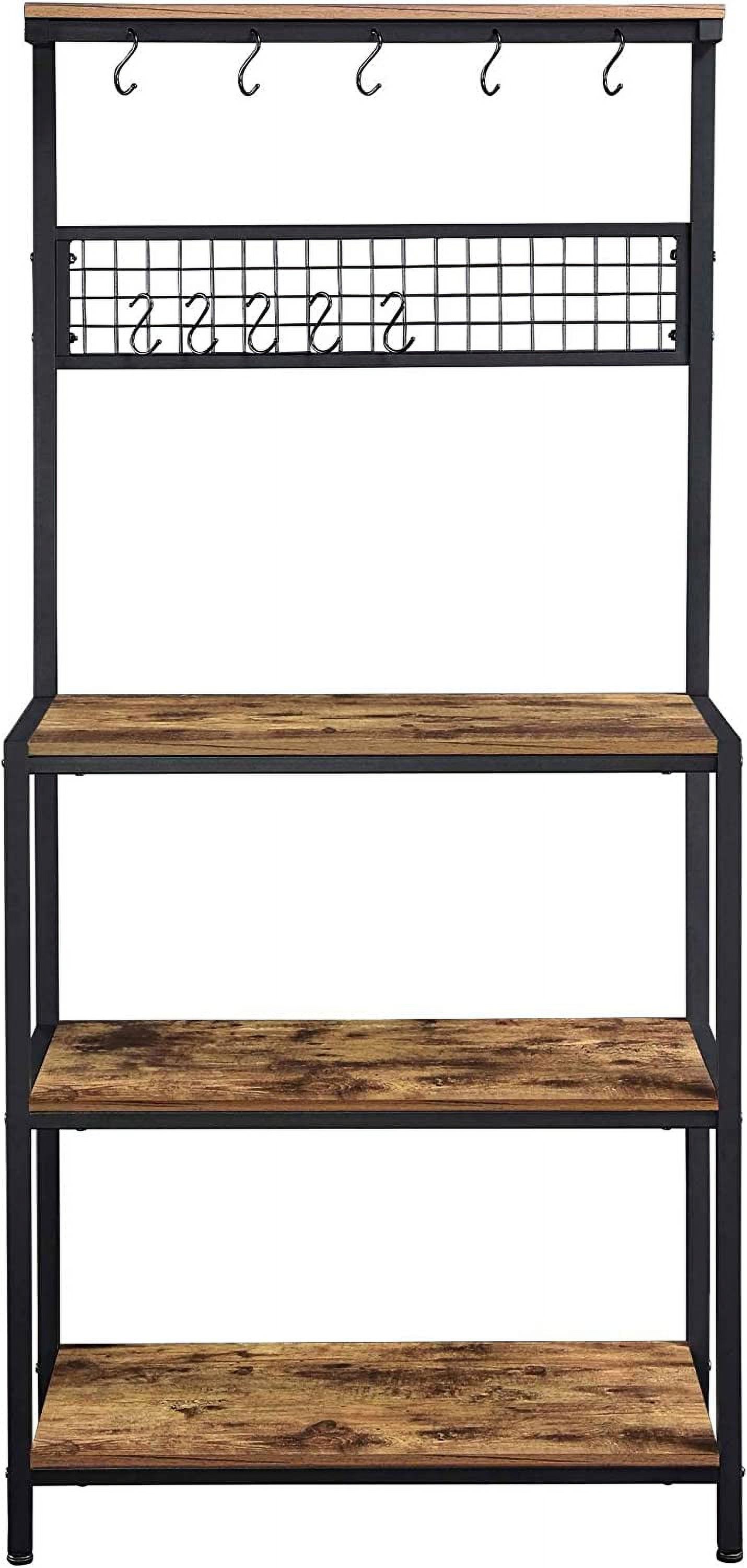 Industrial Kitchen Bakers Rack with 4Tier Shelves Shelving Units & 10