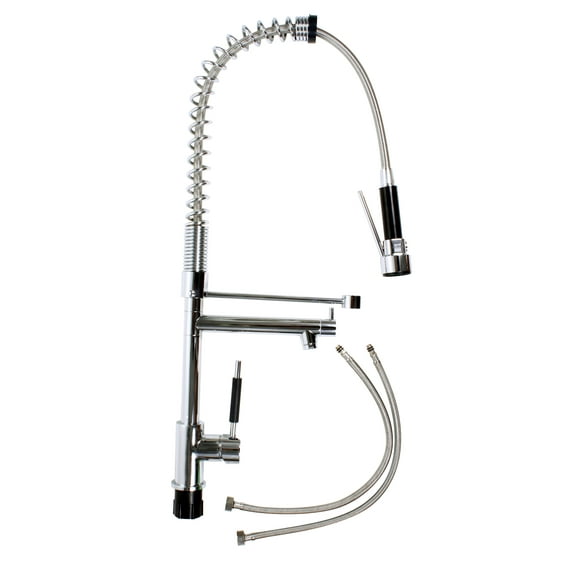 Industrial Kitchen Sink or Bar Faucet w/ Single Handle & Pull Out Spray