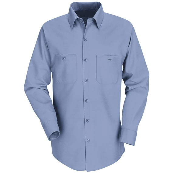 Red Kap - Industrial Long Sleeve Work Shirt - SP14, Light Blue, XL