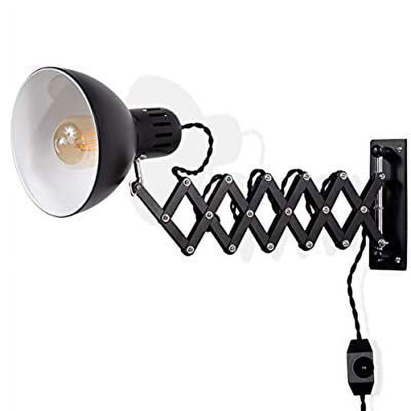 Industrial Look Adjustable Wall Reading Task MultiPurpose Lamp Swing