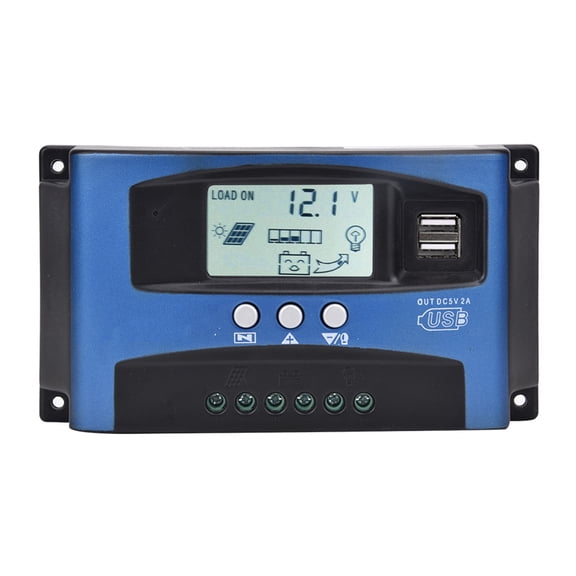 Industrial MPPT Solar Charge Controller 12V/24V Adaptive Panel Regulator Intelligent Battery Focus Tracking Regulator (40A, 6.7 x 3.6 inches / 17 x 9.2 cm)