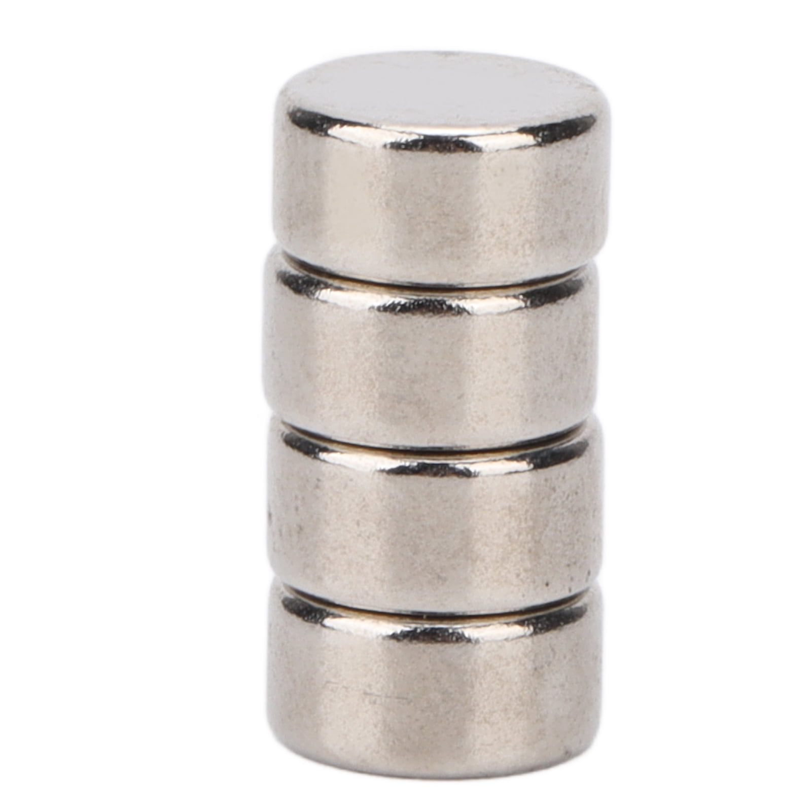 Industrial Magnets, Round 100PCS Super Strong Neodymium Magnets  Multifunctional Silver For Daily Life 8 X 4mm / 0.3 X 0.16in 