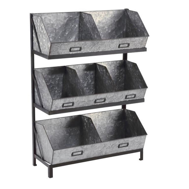 ごみ箱 STEEL ORGANIZER Industrial Metal 7-Bin Display Organizer, Grey - Walmart.com