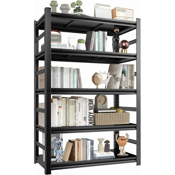 72" H Book Shelf, Bookshelf FreeStanding Bookcases, Bookcase Adjustable Shelves Storage Rack for CDs/Movies/Books, Utility Book Organizer Shelves for Bedroom, Living Room, Office