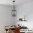 thumbnail image 1 of Industrial Metal Cage Pendant Light 3-Light Cylindrical Hanging Lamp Fixture, 1 of 13