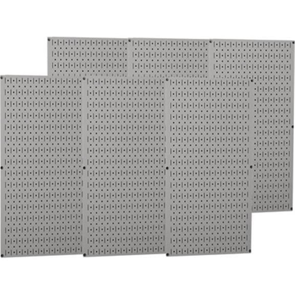 Industrial Metal Pegboard - Gray - Six 16 x 32 in. Panels - Model No. 35-P-3296GY