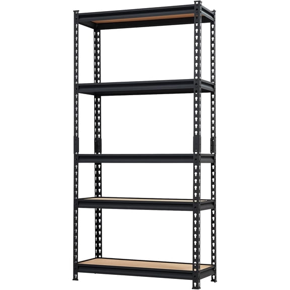 Industrial Metal Storage Shelves, 5 Tier Adjustable Garage Shelving Rack, 2000 lbs Capacity for Pantry and Storage Organization, 30 x 12 x 60 Inch